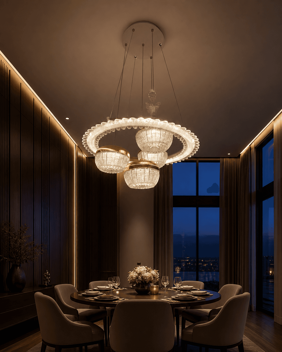 Modern Ring Crystal Chandelier