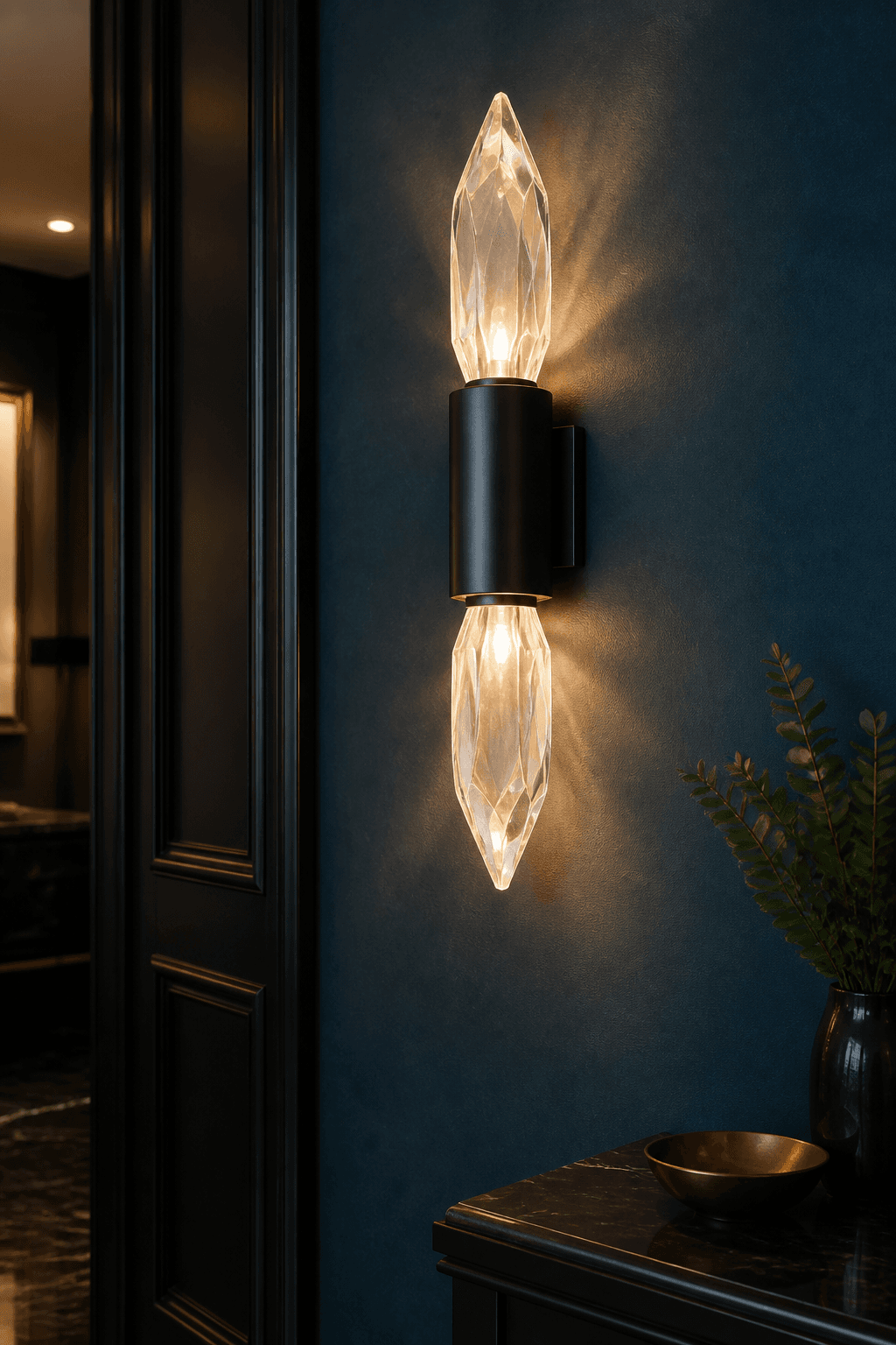 Modern Dual-End Crystal Wall Light
