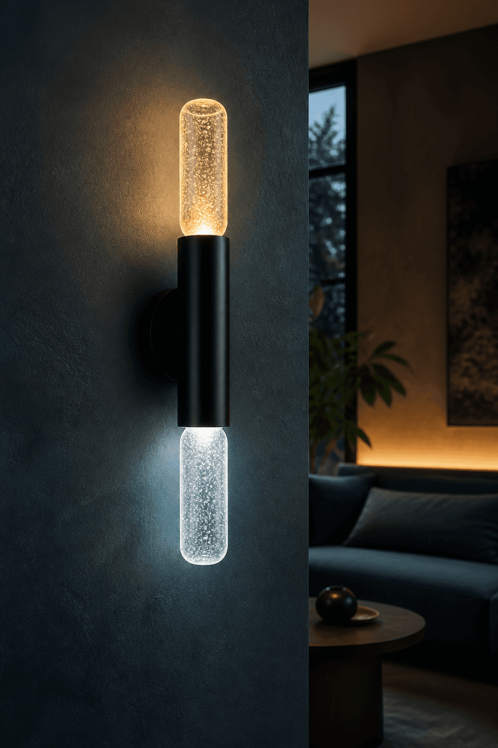 Modern Bubble Glass Up-Down Wall Light
