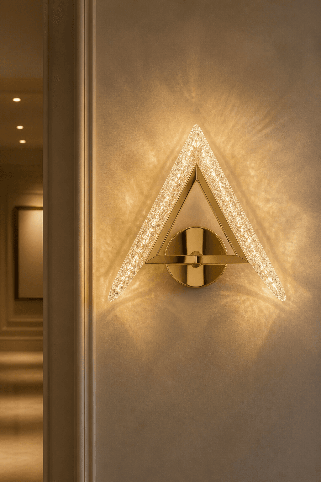 Modern Geometric Crystal Wall Light