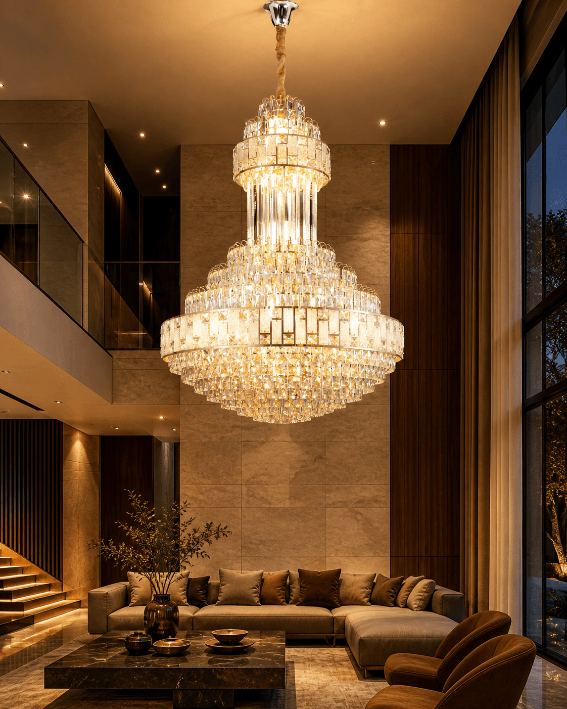Modern Crystal Pendant Chandelier