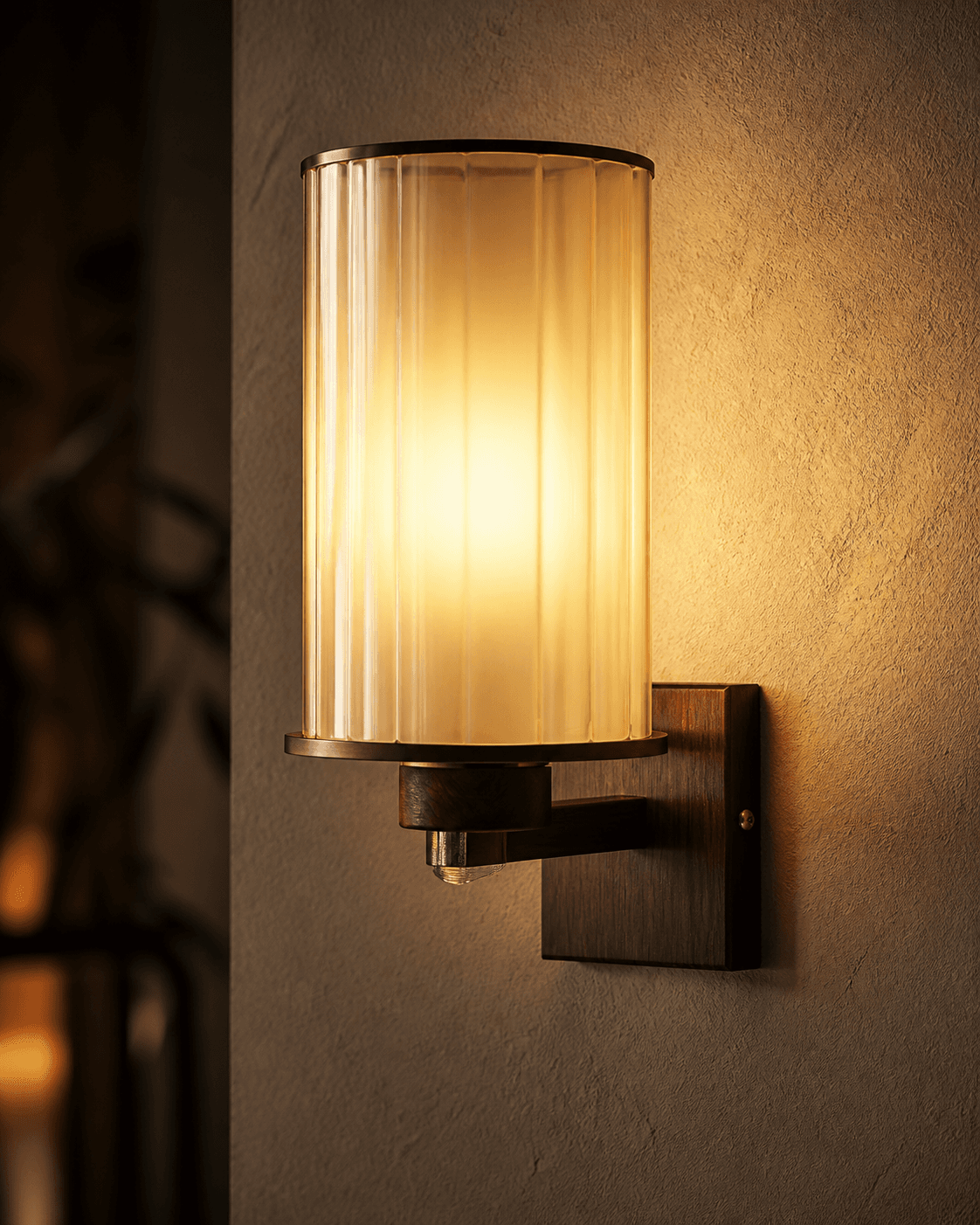 Frosted Cylinder Glass Wall Sconce