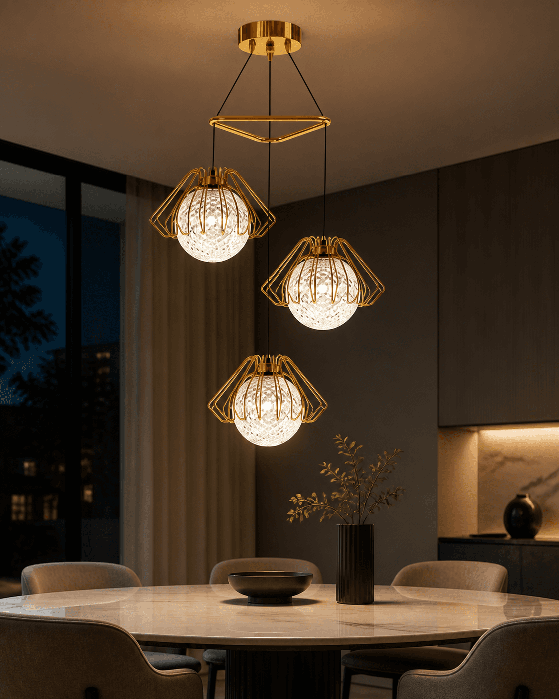 Modern Crystal Globe Pendant Chandelier