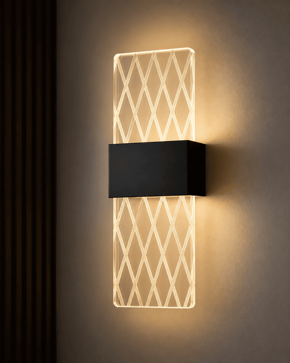Decorative Crystal Pattern Wall Light