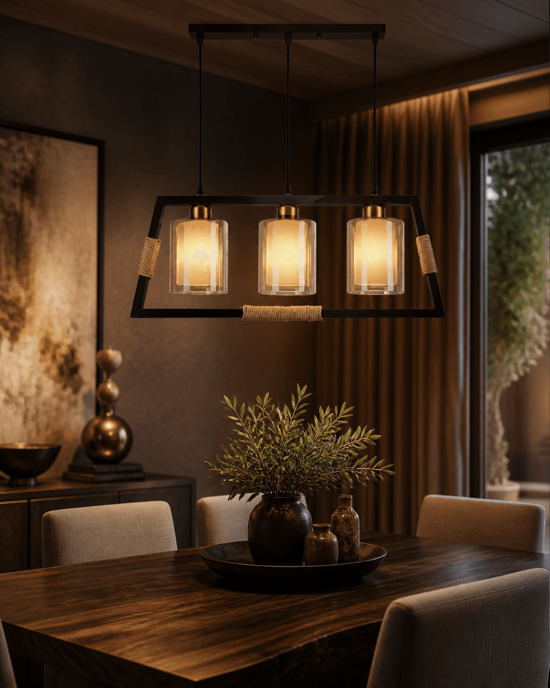 Industrial Cage Pendant Chandelier