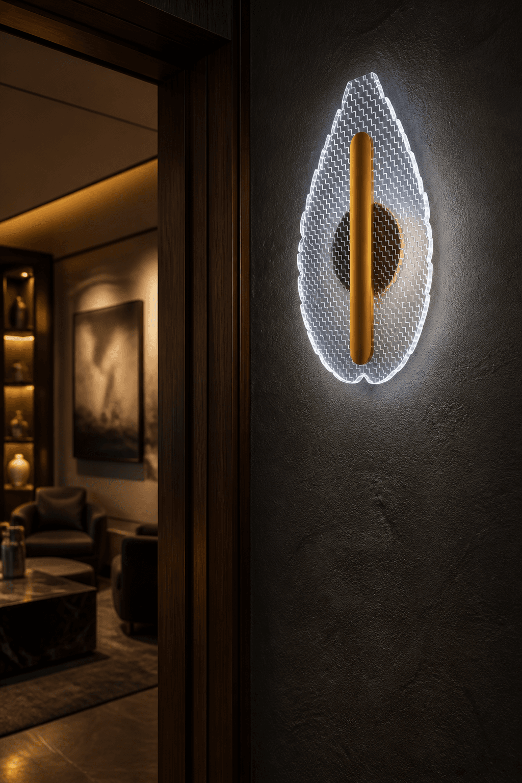 Leaf-Shaped LED Wall Sconce