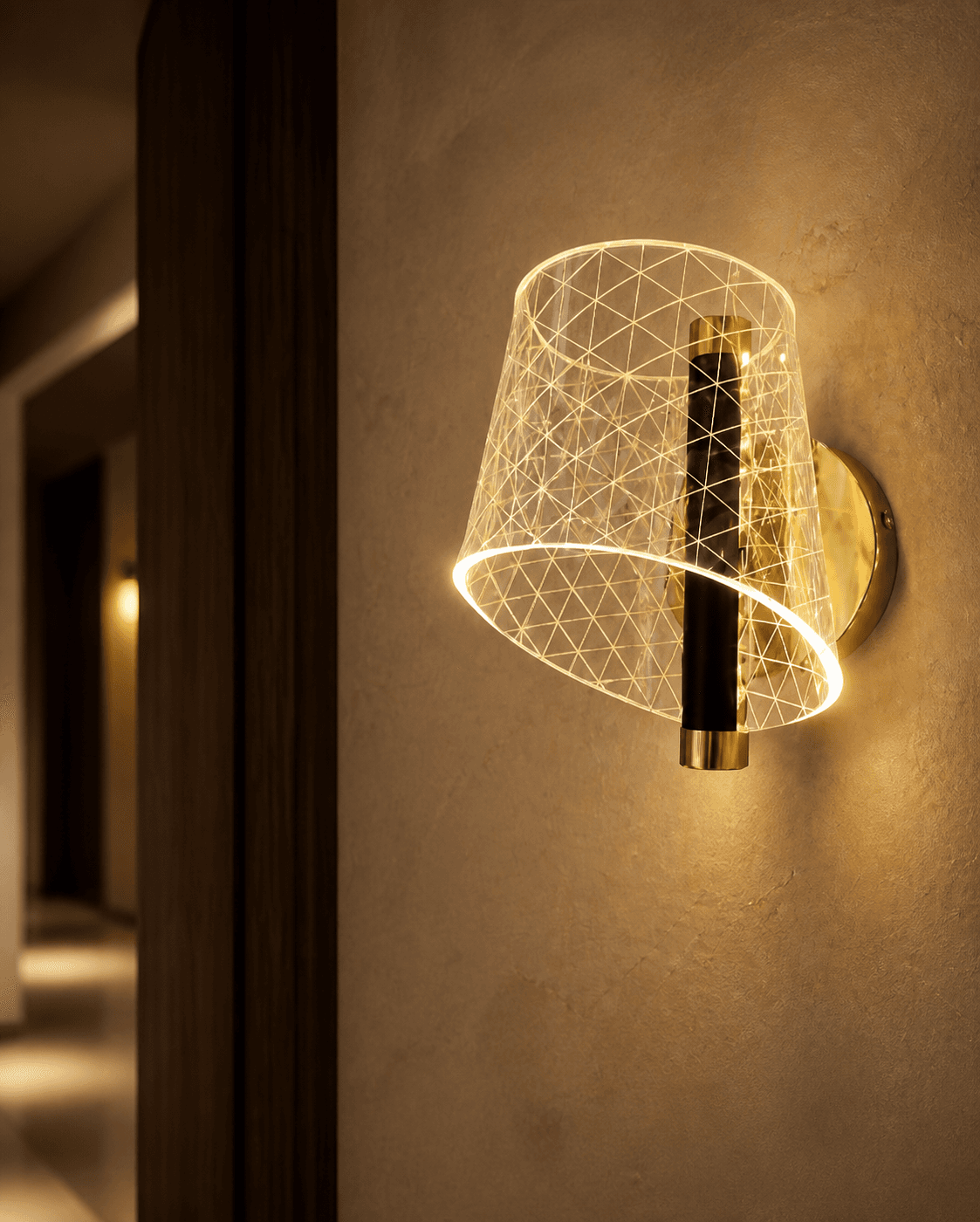 Modern Tapered Geometric Wall Sconce