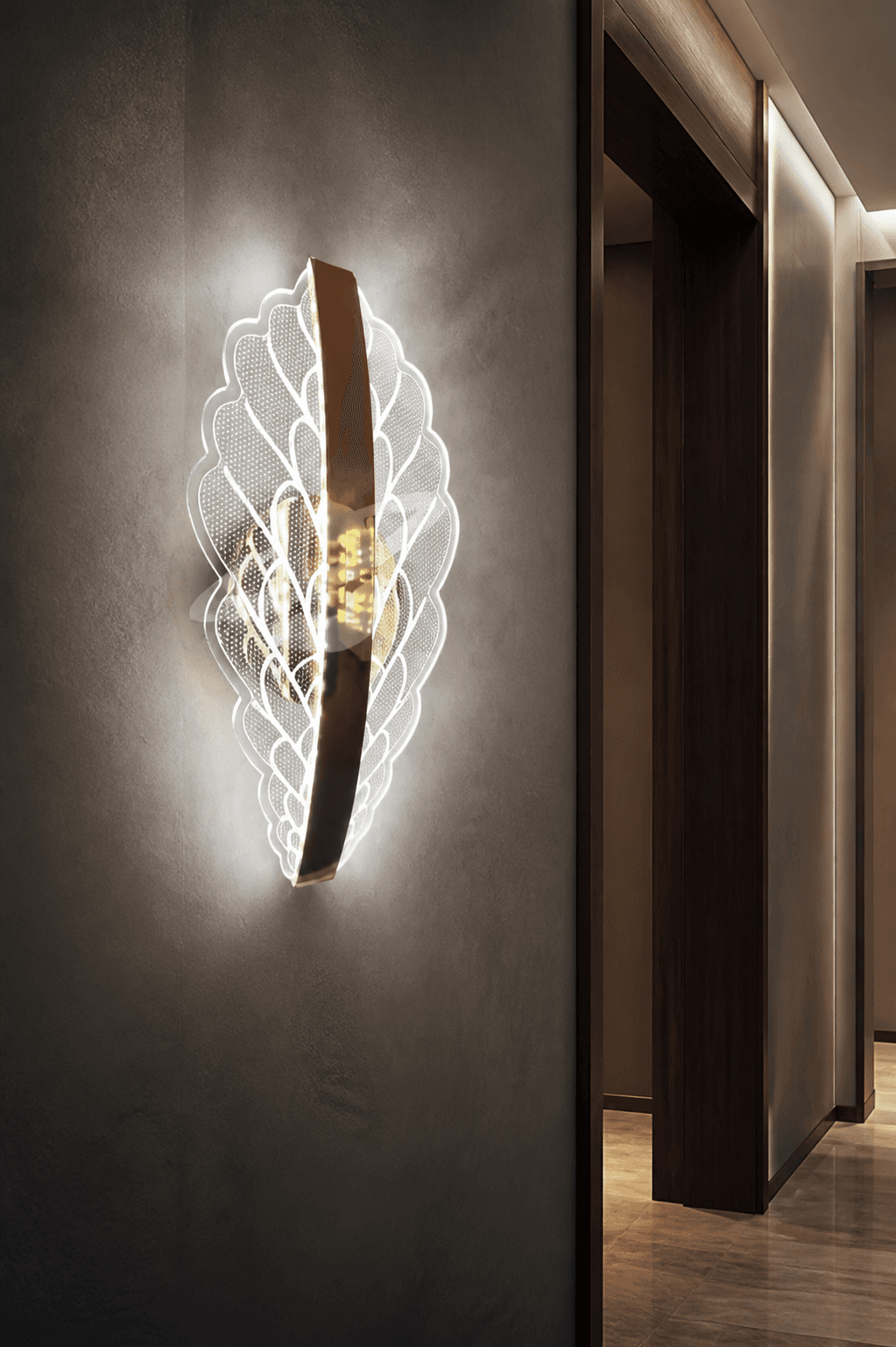 Modern Leaf Design Wall Sconce