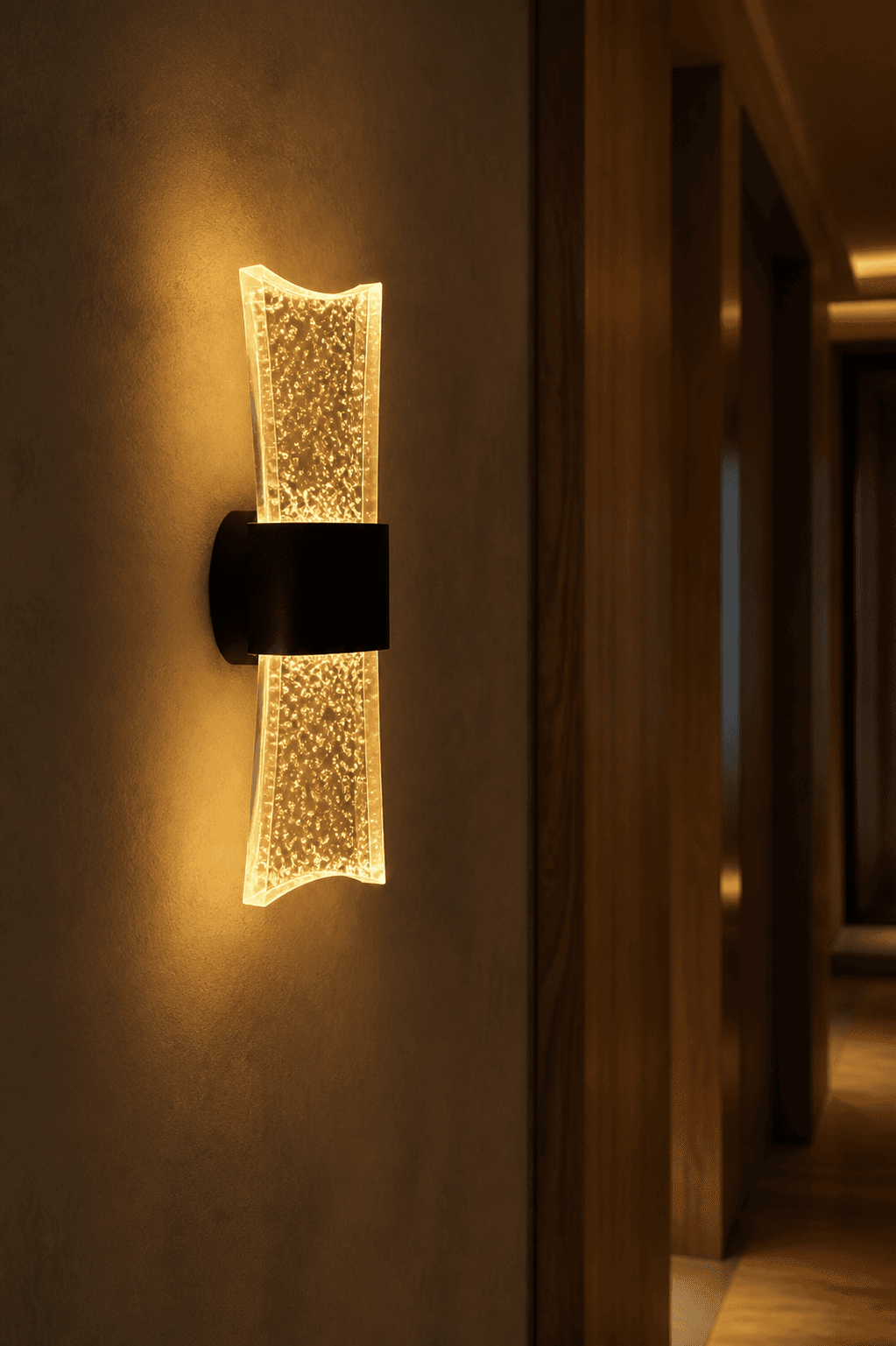 Gold Flake Crown Wall Sconce