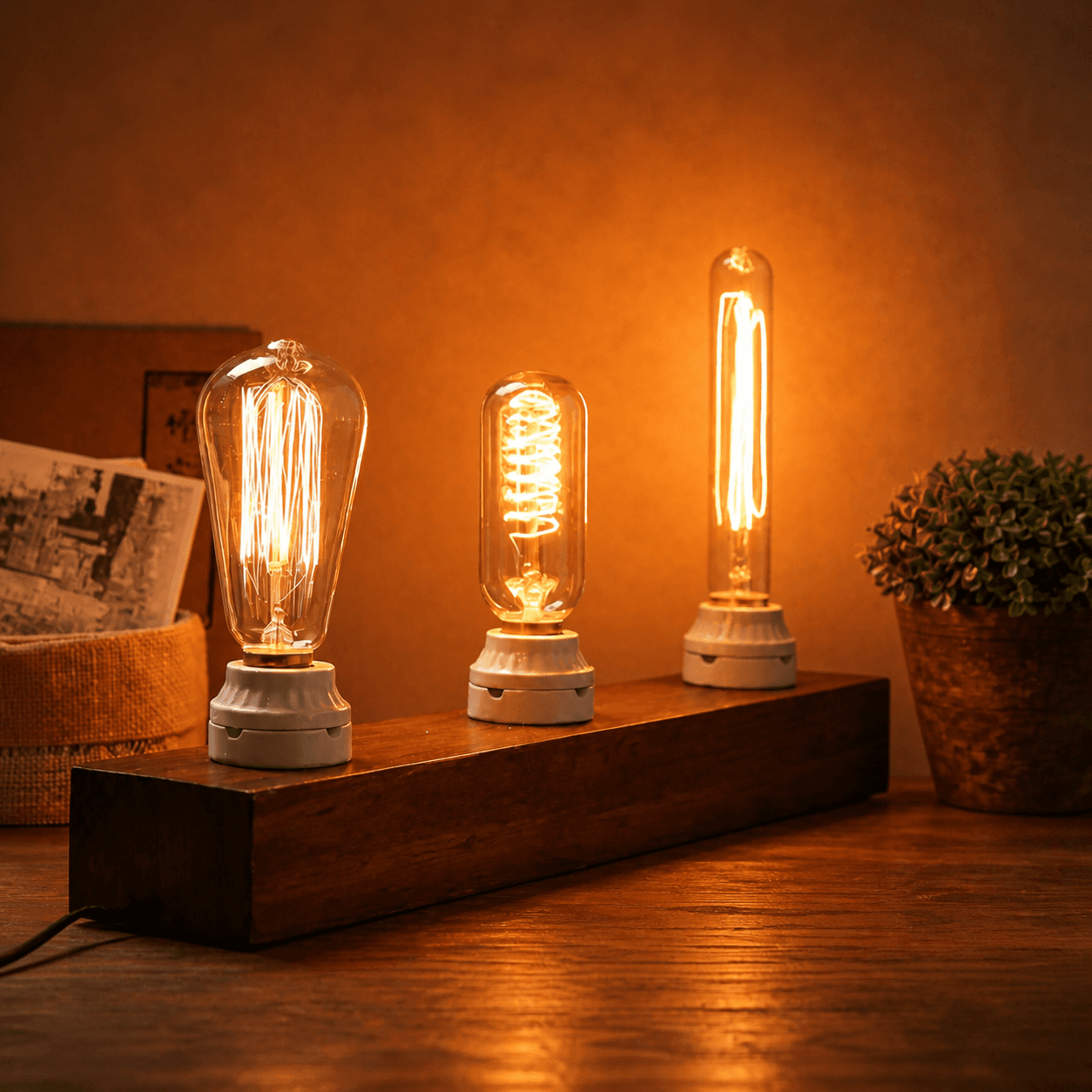 Industrial Edison Bulb Table Lamp